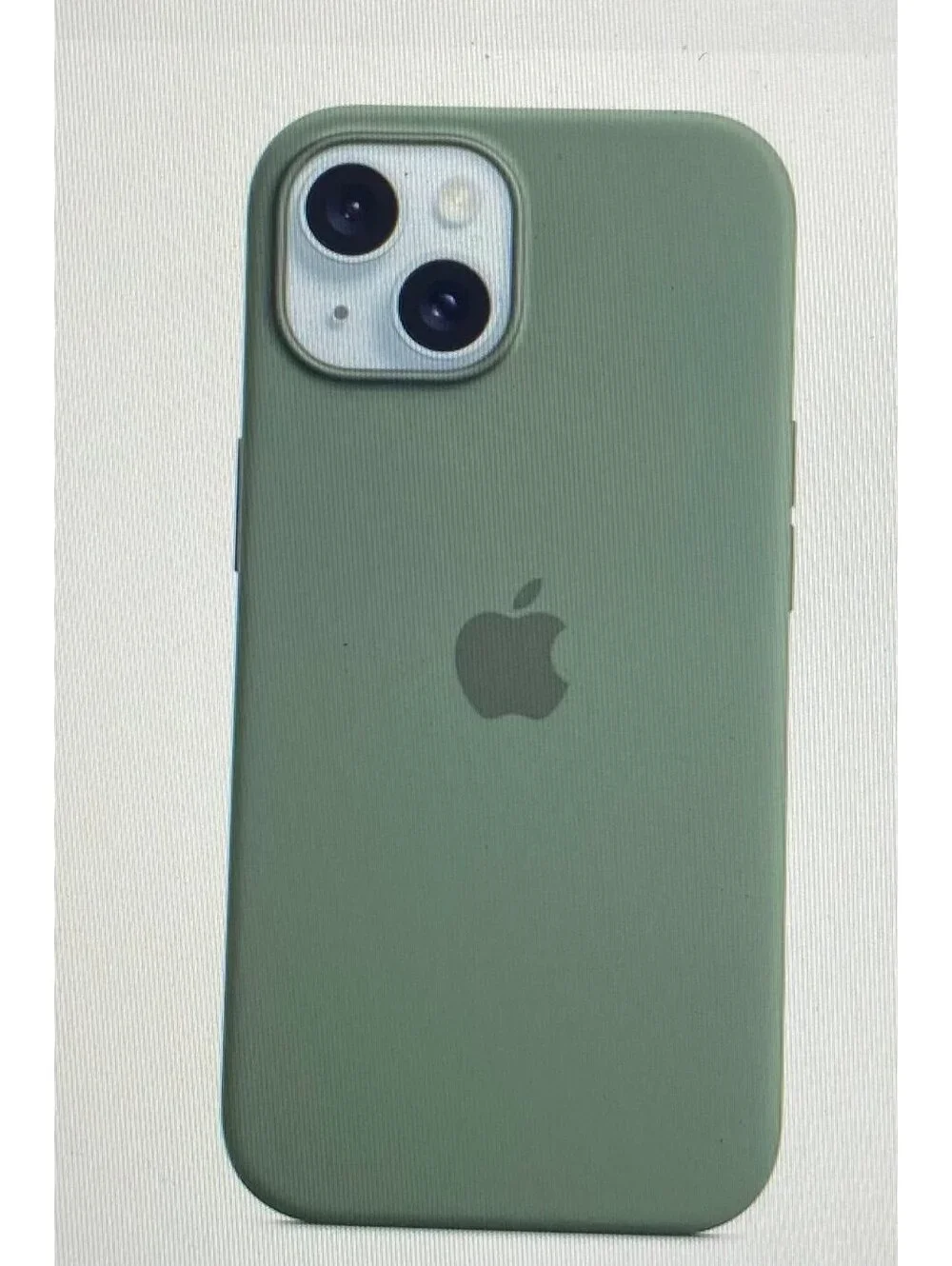 Apple Silicone Case for iPhone 15 Cypress Green